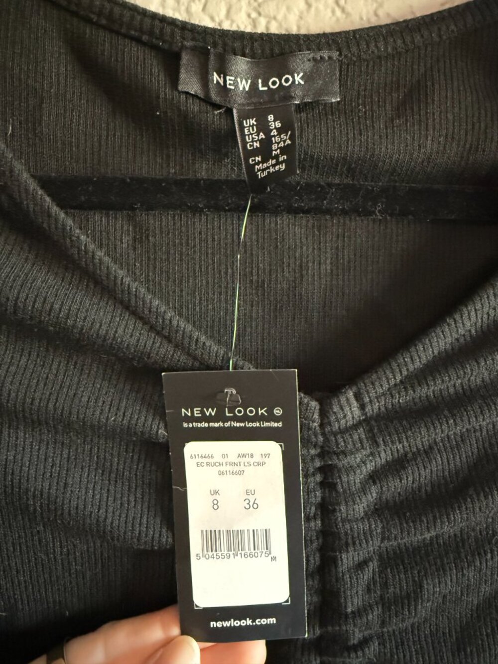 NWT Ruched Ribbed Top - Picture 2 of 3